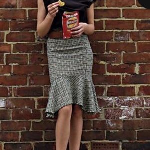 Elevenses Tweed Trumpet Skirt